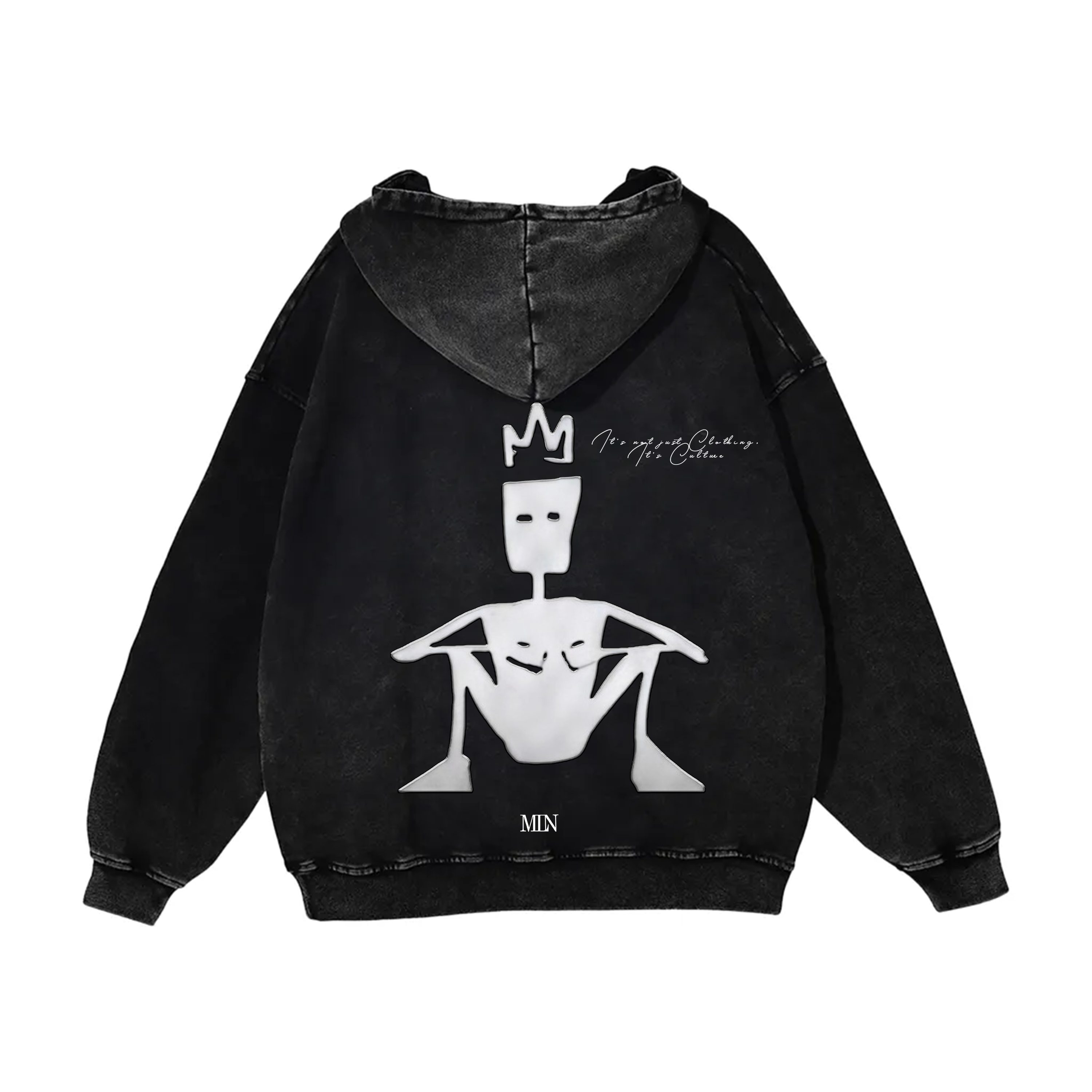 EL KID – Acid Wash Oversize Hoodie (v1) – MELANITE